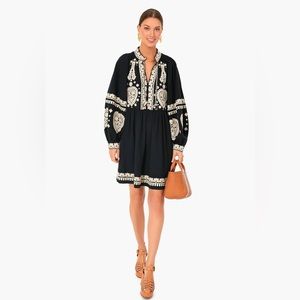 NWT Sea New York Black Holly Soutache Long Sleeve Mini Dress, M